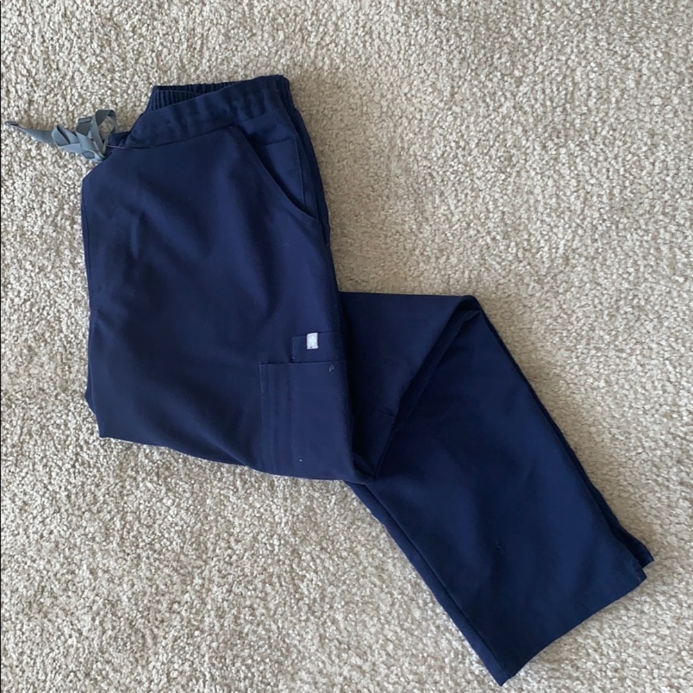 FIGS Yola Skinny scrub Pants - Navy, M petite